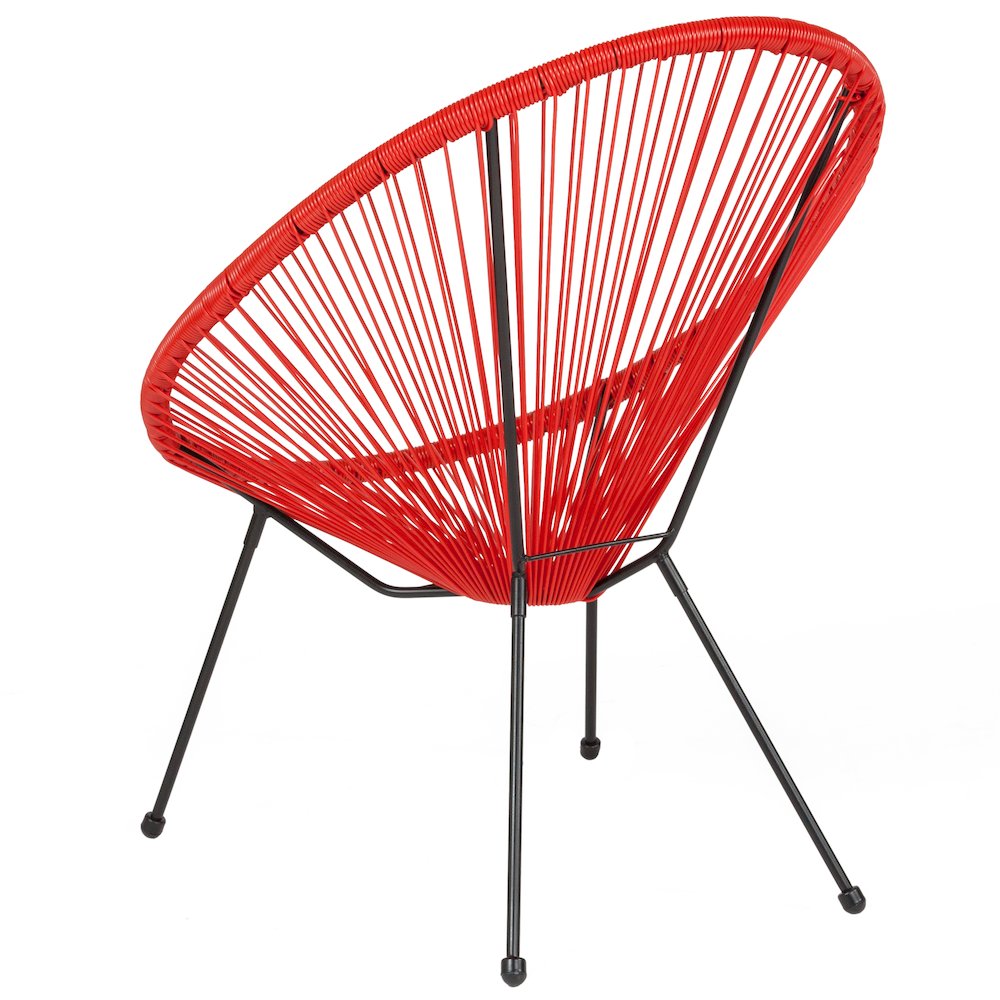 Oval Comfort Take Ten Red Papasan Lounge Chair. Picture 6