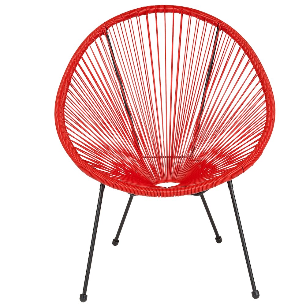 Oval Comfort Take Ten Red Papasan Lounge Chair. Picture 9
