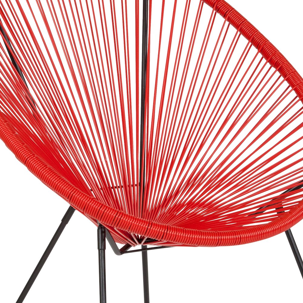 Oval Comfort Take Ten Red Papasan Lounge Chair. Picture 7