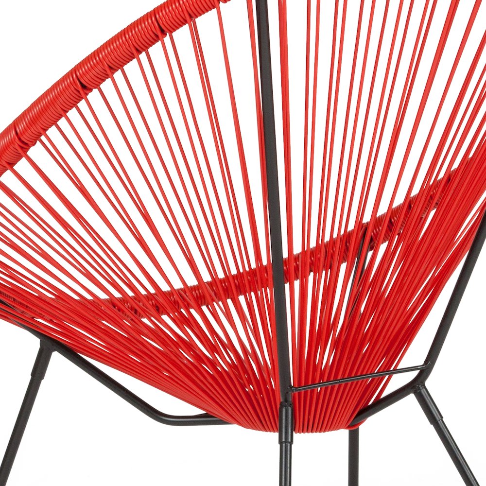 Oval Comfort Take Ten Red Papasan Lounge Chair. Picture 10