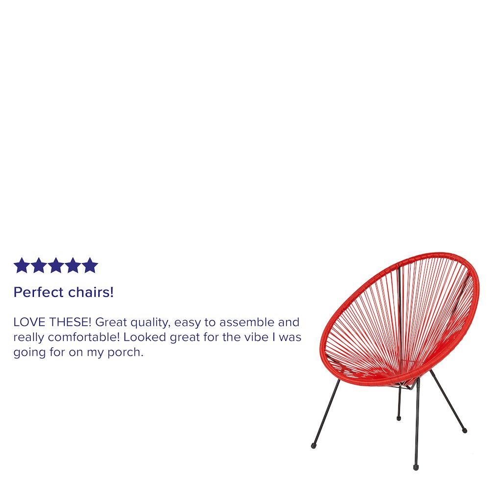 Oval Comfort Take Ten Red Papasan Lounge Chair. Picture 4