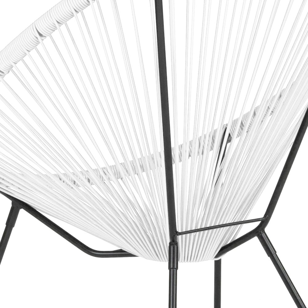 Oval Comfort Take Ten White Papasan Lounge Chair. Picture 10