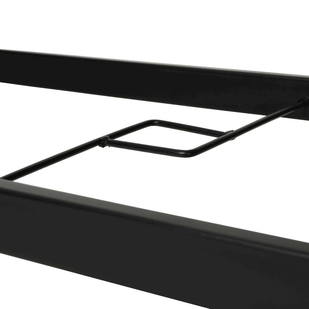 Rectangular Glass Patio Table With Seating for 6, Clear Top/Black Frame. Picture 10