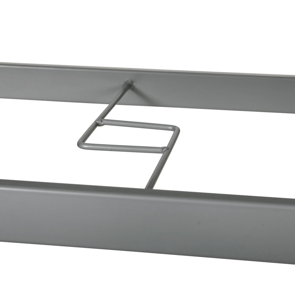Rectangular Glass Patio Table With Seating for 6, Clear Top/Silver Frame. Picture 10