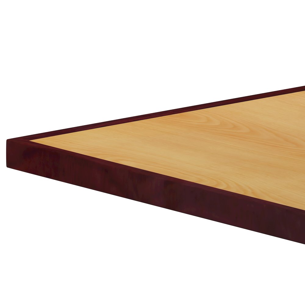 36'' 2-Tone High-Gloss Cherry / Mahogany Resin Table Top with 2'' Thick Drop-Lip. Picture 8