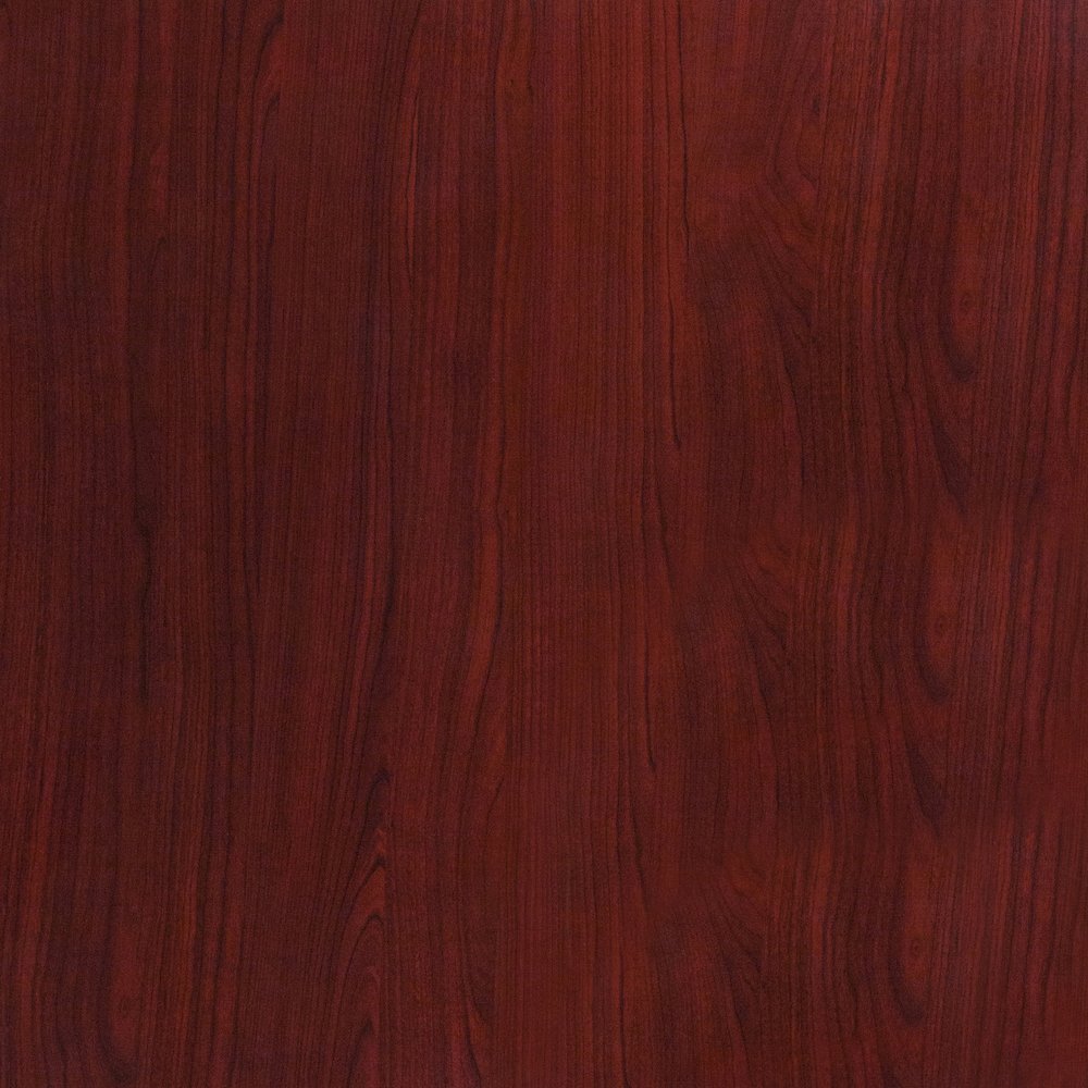 36'' Square High-Gloss Mahogany Resin Table Top with 2'' Thick Drop-Lip. Picture 3