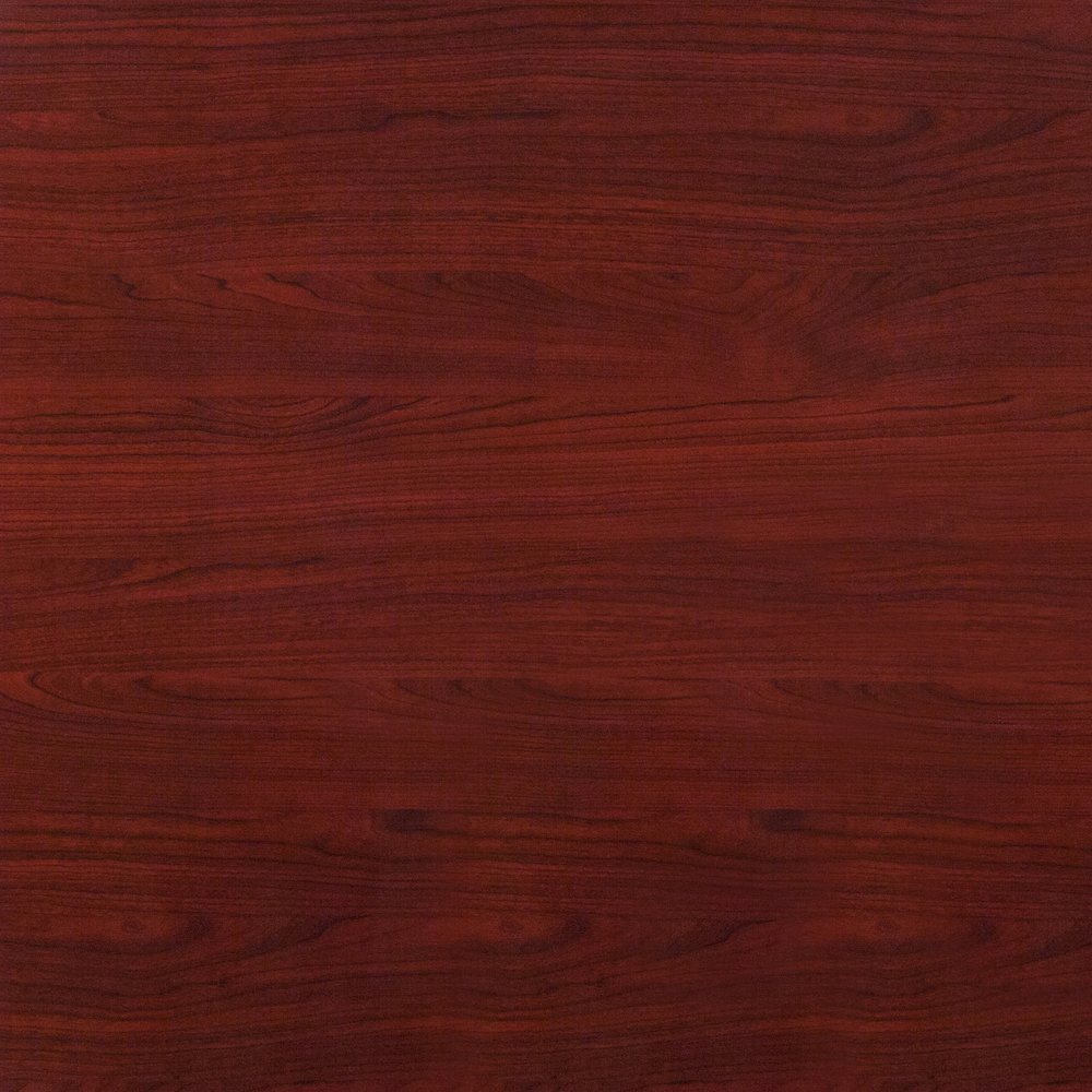 48'' Round High-Gloss Mahogany Resin Table Top with 2'' Thick Drop-Lip. Picture 3