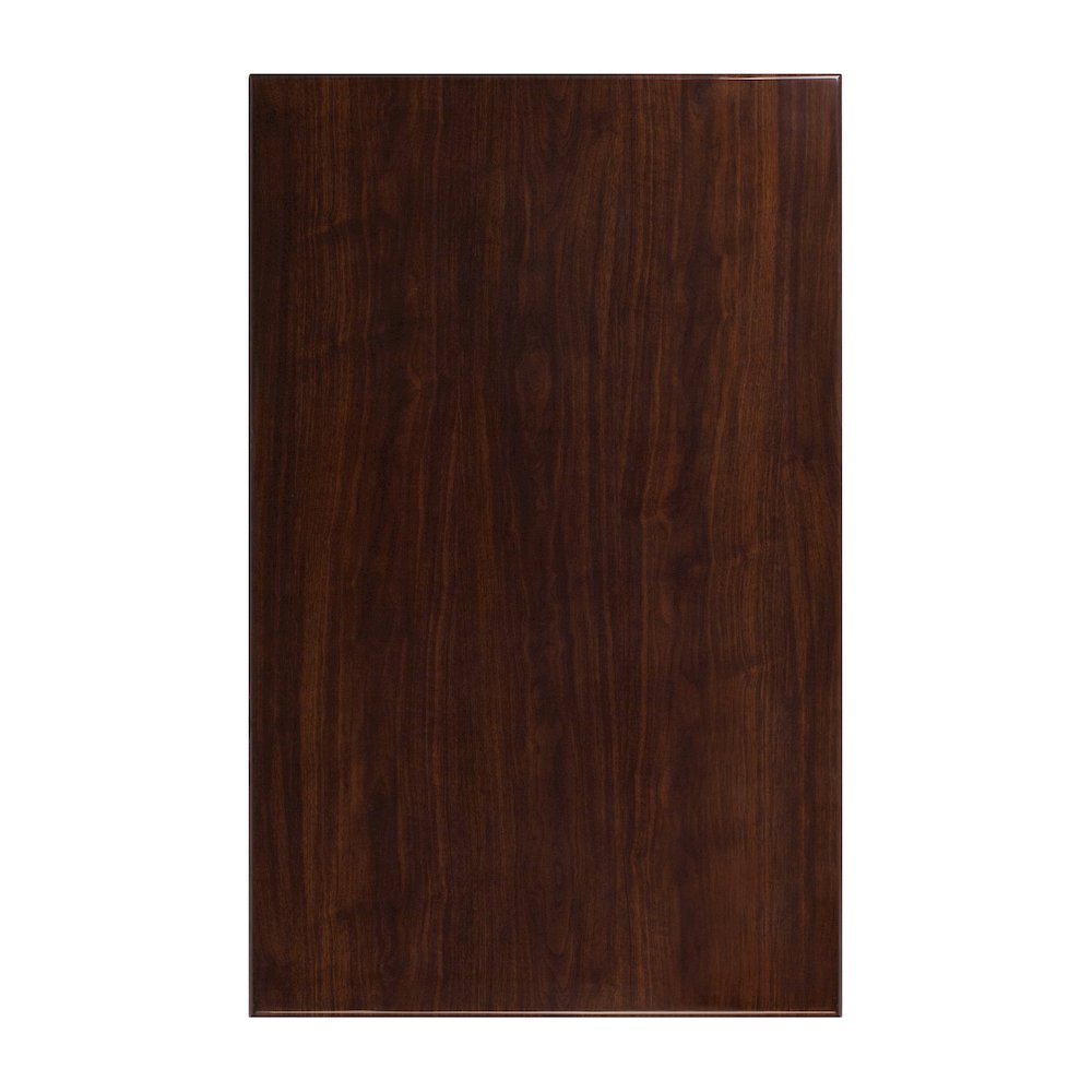 30" x 48" Rectangular High-Gloss Walnut Resin Table Top with 2" Thick Edge. Picture 1