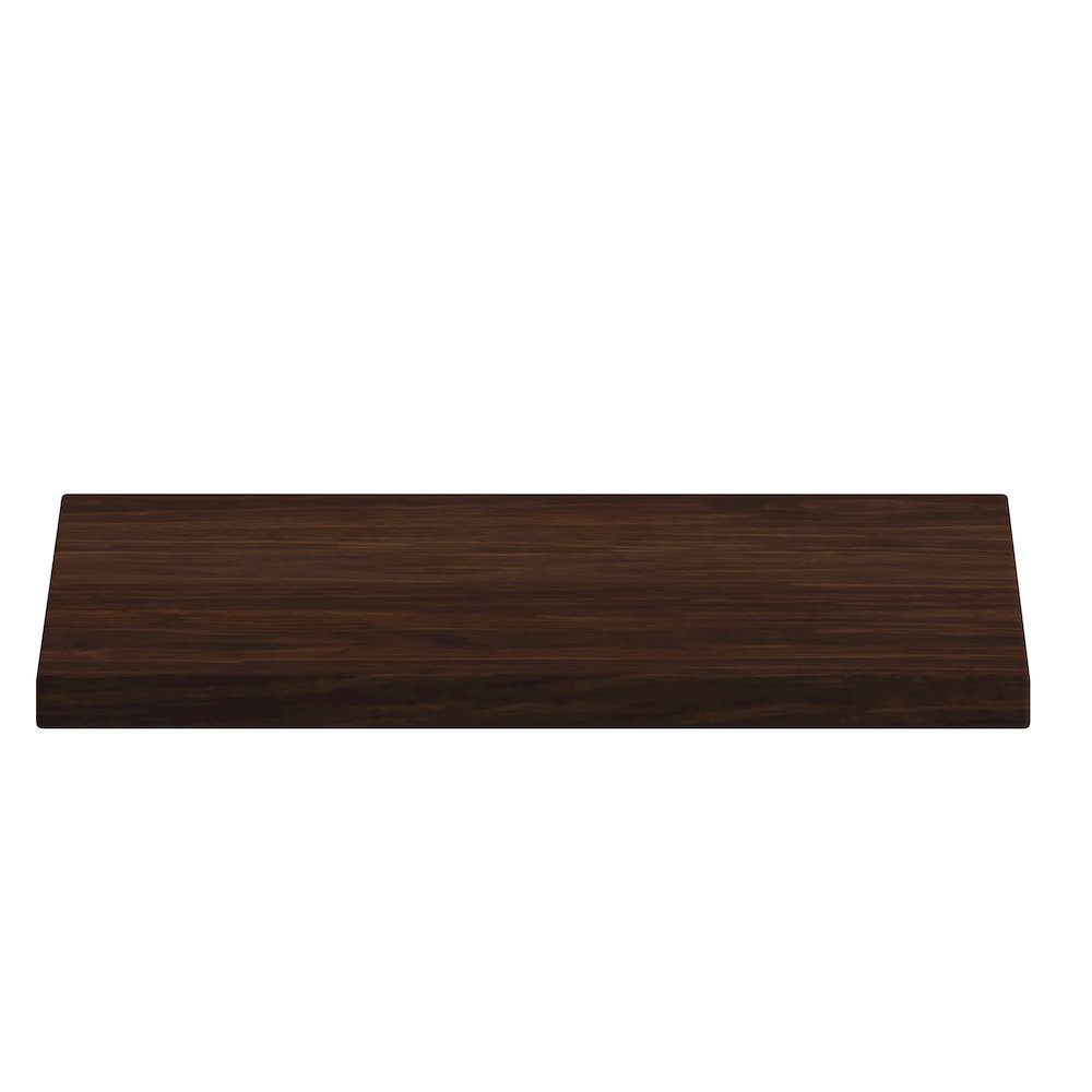 36'' Square High-Gloss Walnut Resin Table Top with 2'' Thick Drop-Lip. Picture 10