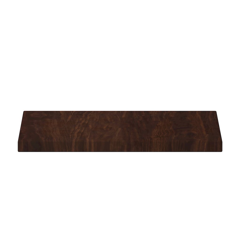 36'' Square High-Gloss Walnut Resin Table Top with 2'' Thick Drop-Lip. Picture 9