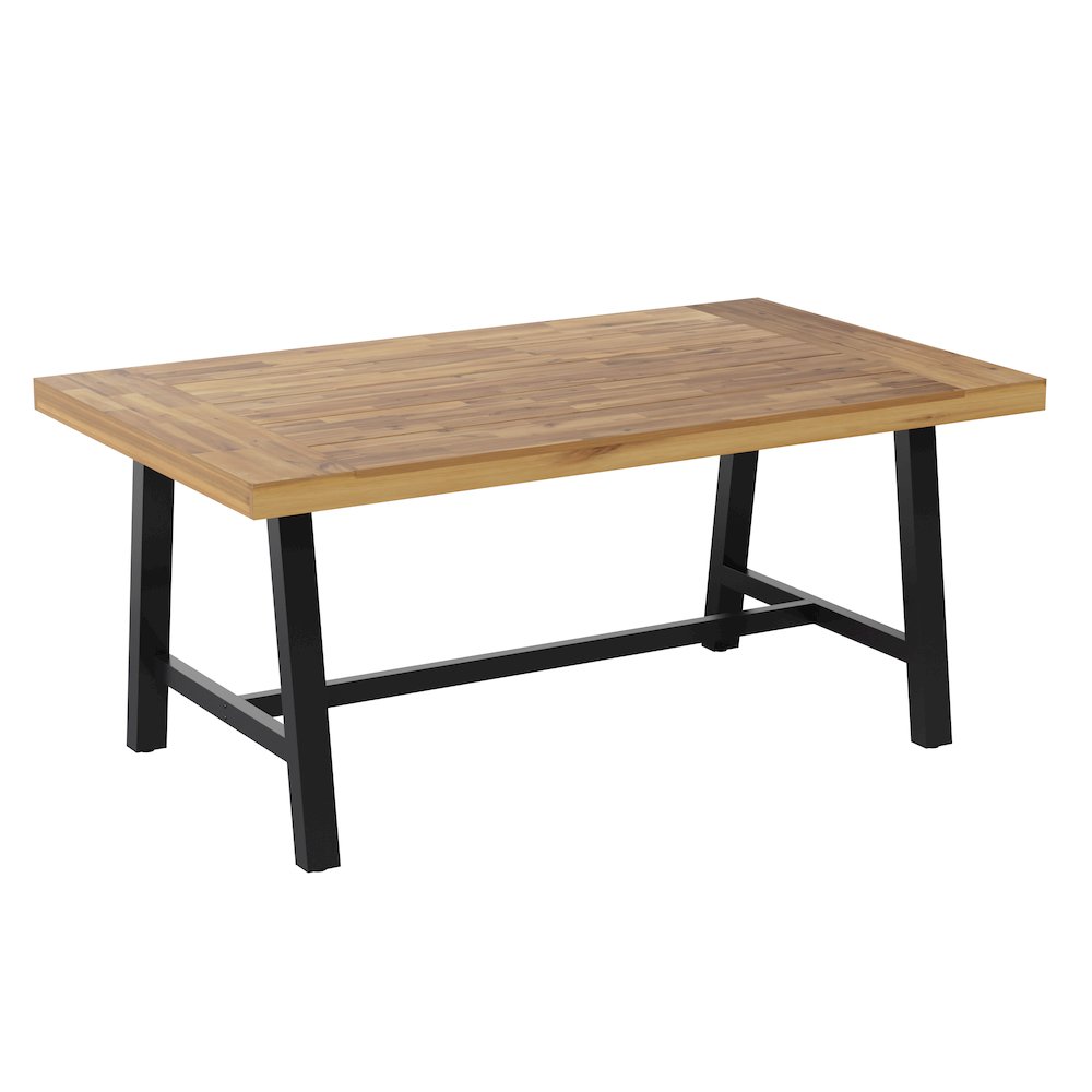 Modern Commercial Grade Acacia Wood Patio Dining Table. Picture 1