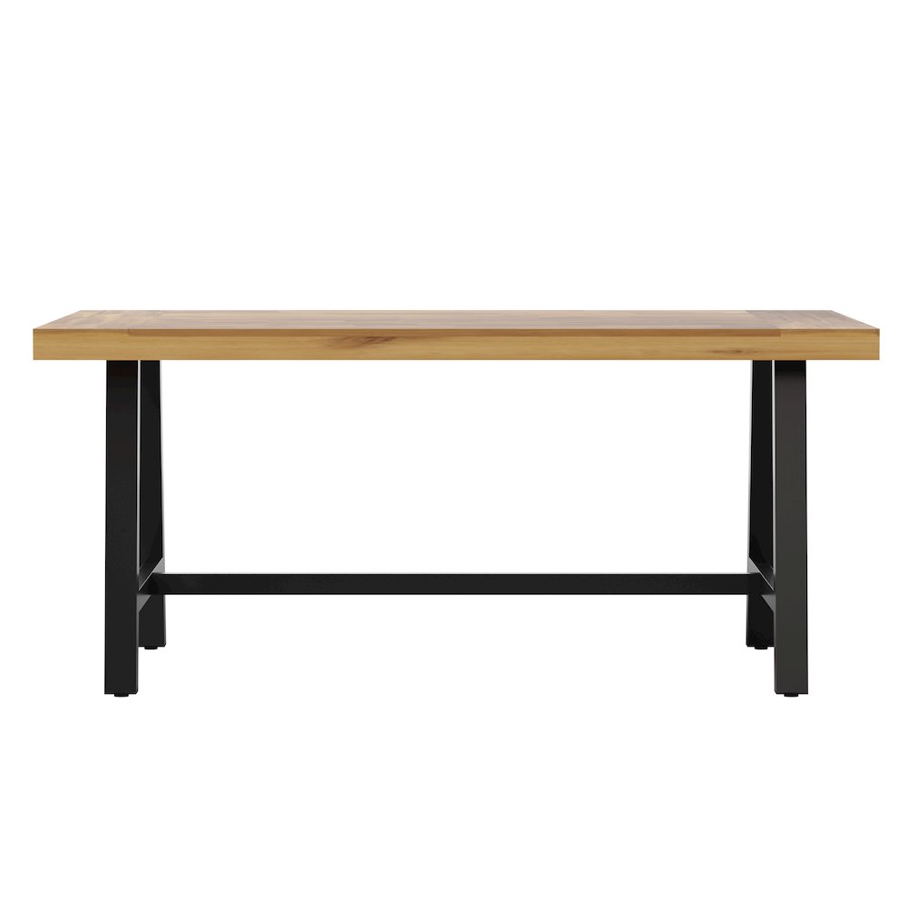 Modern Commercial Grade Acacia Wood Patio Dining Table. Picture 10