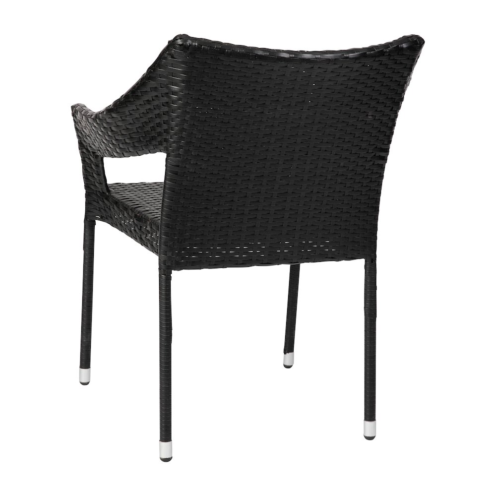 Modern Stackable Patio Dining Chair with Arms. Picture 8