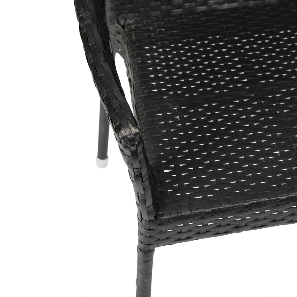 Modern Stackable Patio Dining Chair with Arms. Picture 9