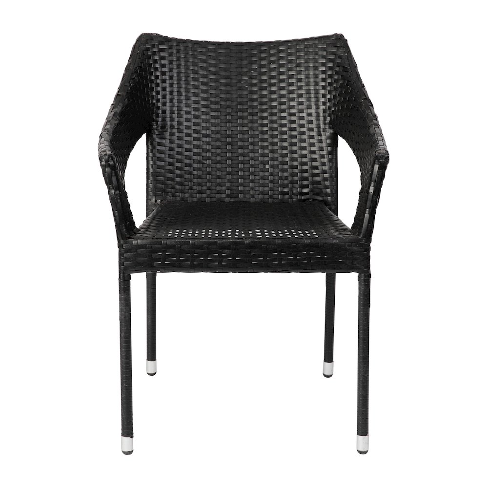 Modern Stackable Patio Dining Chair with Arms. Picture 11