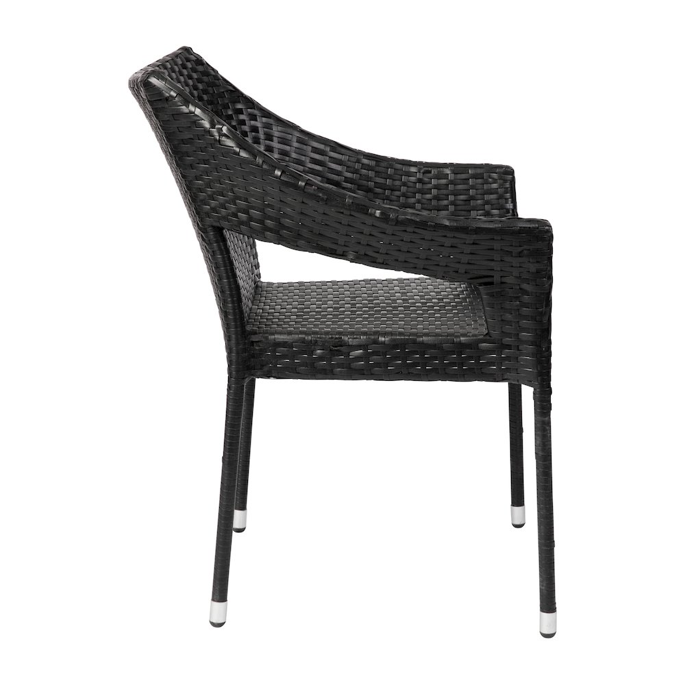 Modern Stackable Patio Dining Chair with Arms. Picture 10