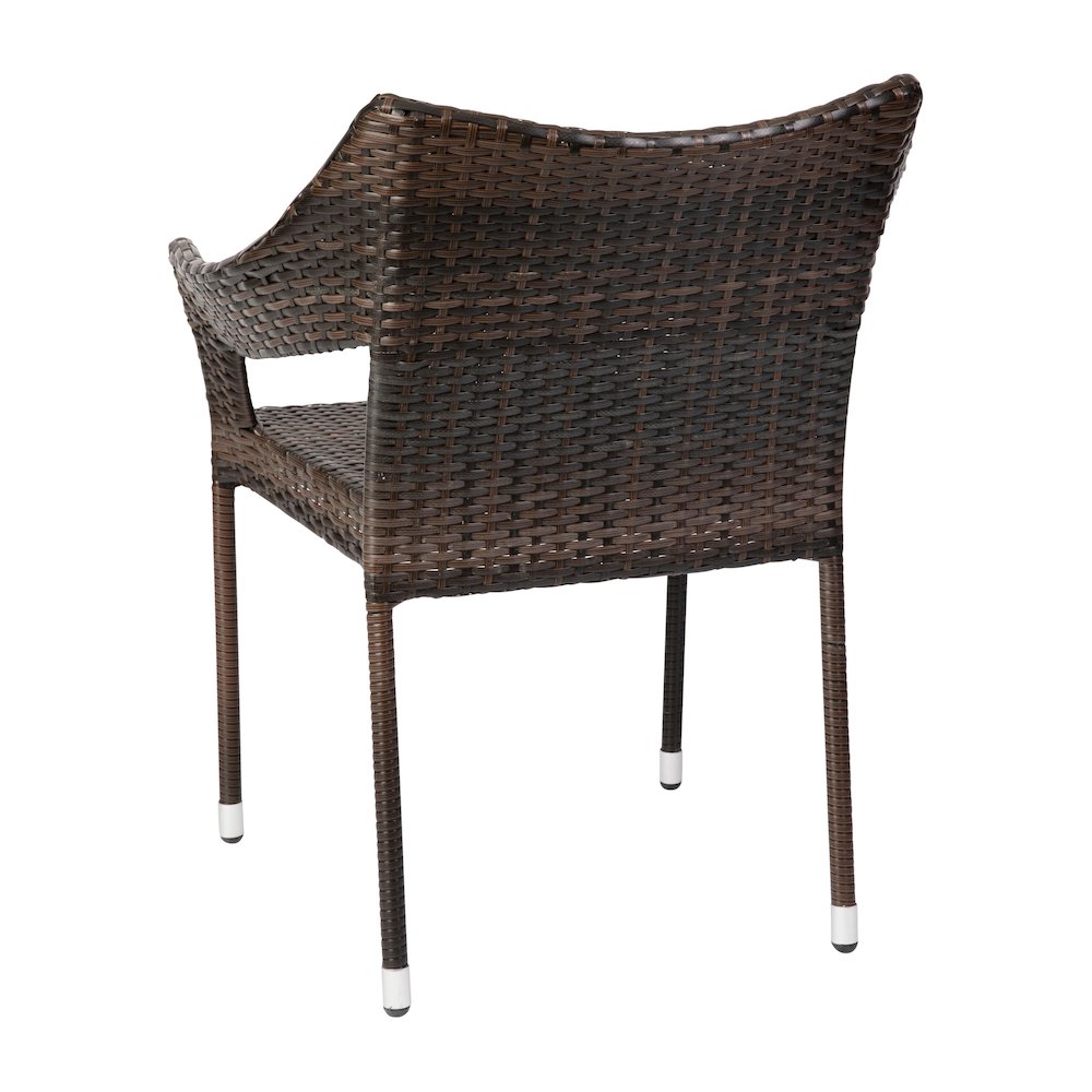 Modern Stackable Patio Dining Chair with Arms. Picture 8