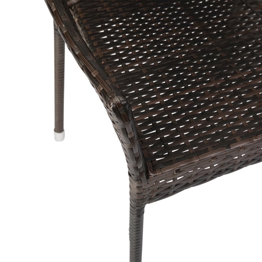 Modern Stackable Patio Dining Chair with Arms. Picture 9