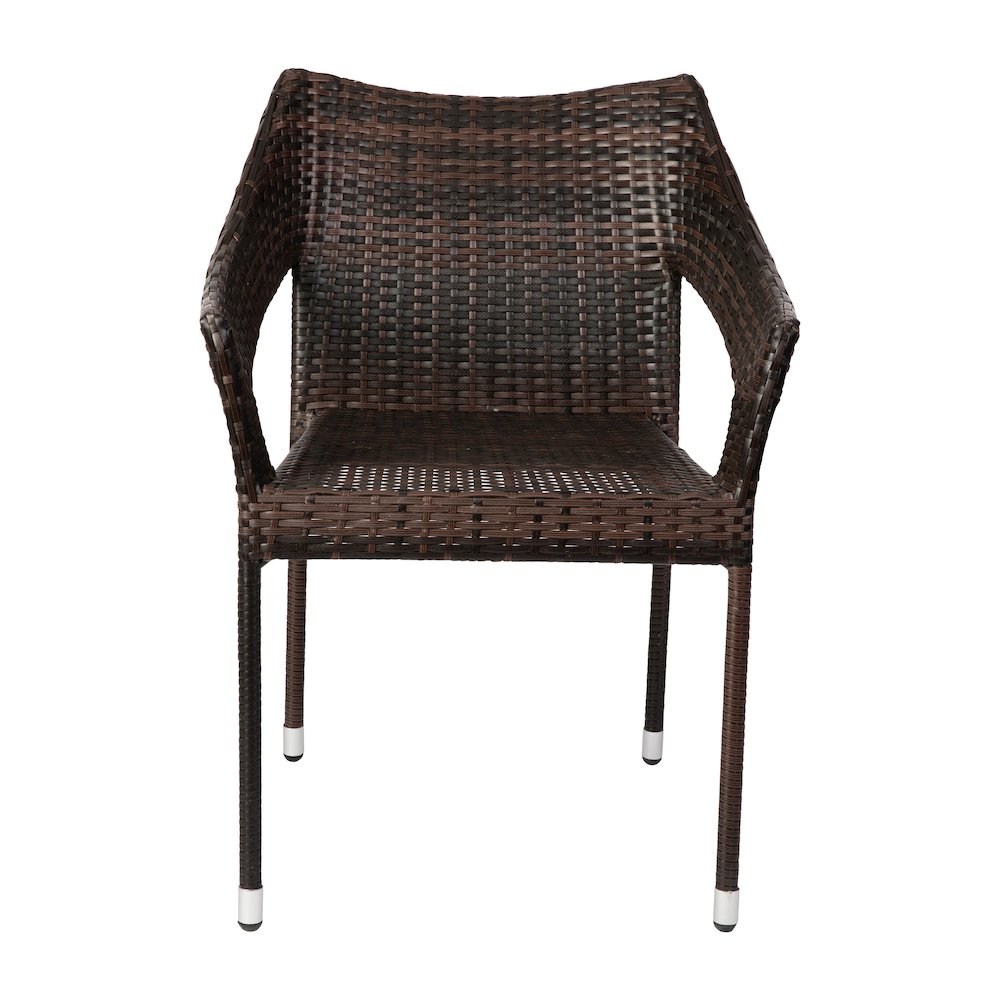 Modern Stackable Patio Dining Chair with Arms. Picture 11