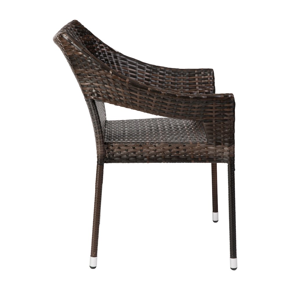 Modern Stackable Patio Dining Chair with Arms. Picture 10