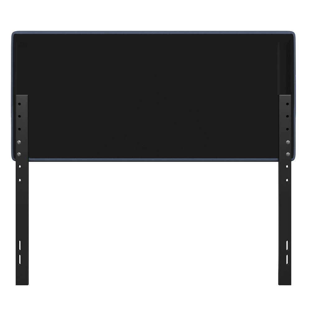 Full Channel Stitched Fabric Upholstered Headboard, from 44.5" to 57.25" - Blue. Picture 8