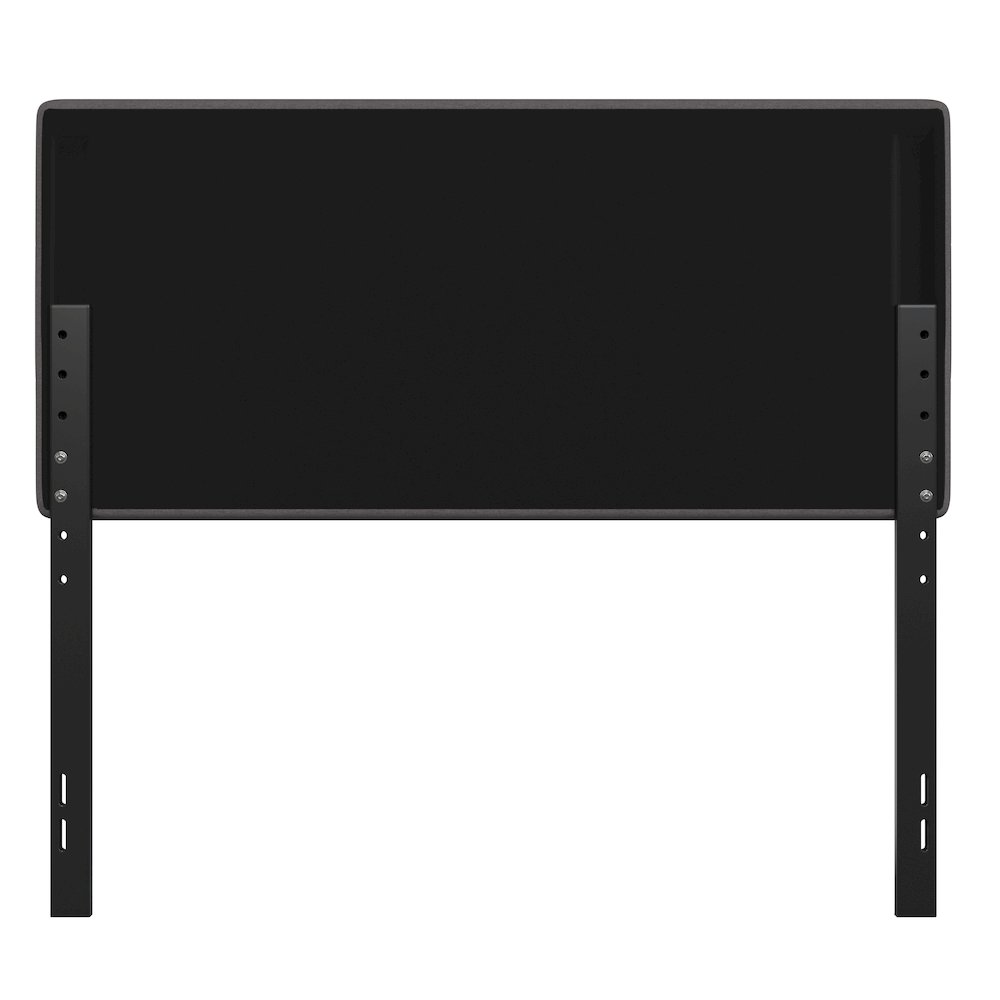 Full Channel Stitched Fabric Upholstered Headboard, from 44.5" to 57.25" - Gray. Picture 8