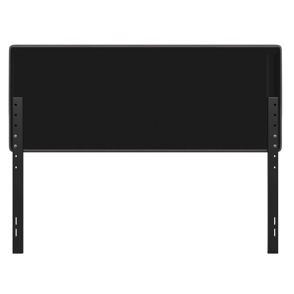 Queen Channel Stitched Fabric Upholstered Headboard, from 44.5" to 57.25" - Gray. Picture 8