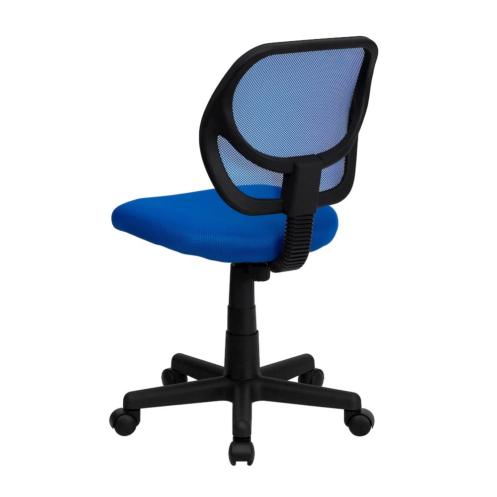 Low Back Blue Mesh Swivel Task Office Chair. Picture 8