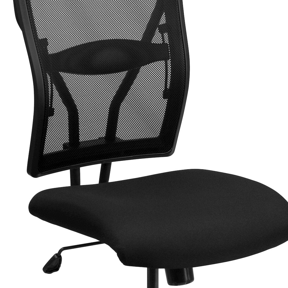 Big & Tall 400 lb. Rated Black Mesh Executive Swivel Ergonomic Office Chair. Picture 9