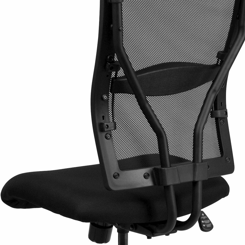 Big & Tall 400 lb. Rated Black Mesh Executive Swivel Ergonomic Office Chair. Picture 12