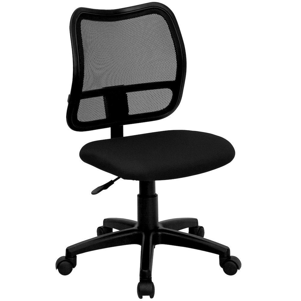 Mid-Back Black Mesh Swivel Task Office Chair. Picture 1