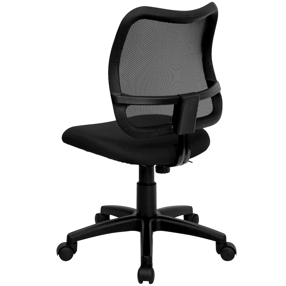 Mid-Back Black Mesh Swivel Task Office Chair. Picture 8