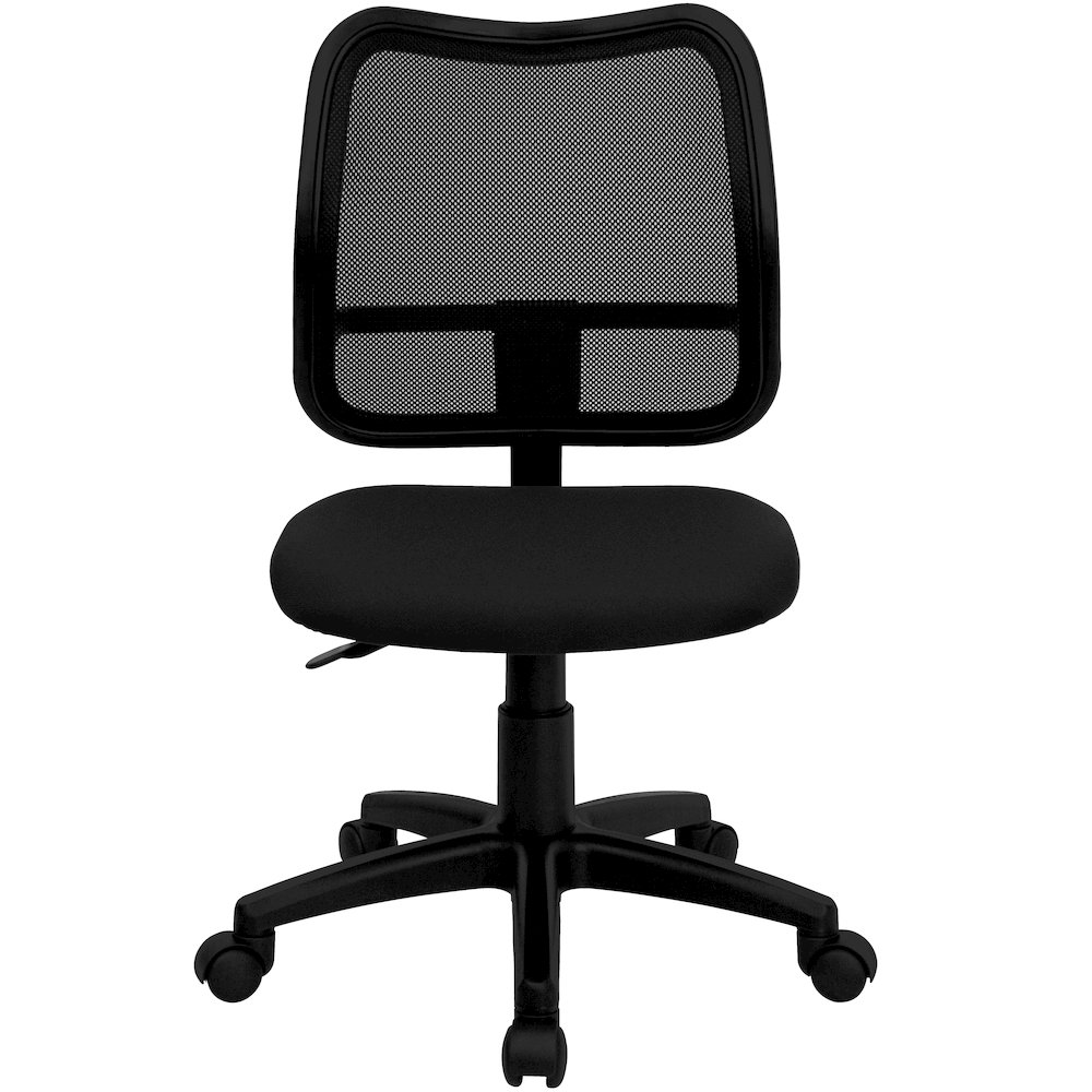 Mid-Back Black Mesh Swivel Task Office Chair. Picture 11