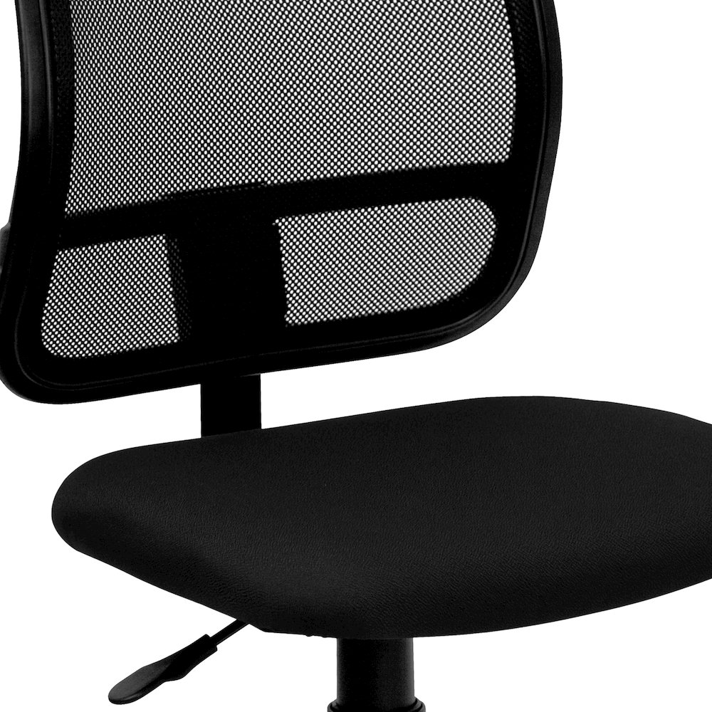 Mid-Back Black Mesh Swivel Task Office Chair. Picture 9