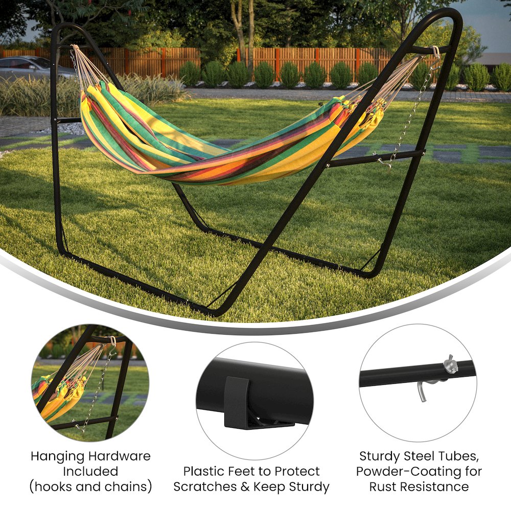 Contemporary Heavy Duty 2 Person Hammock Stand. Picture 4