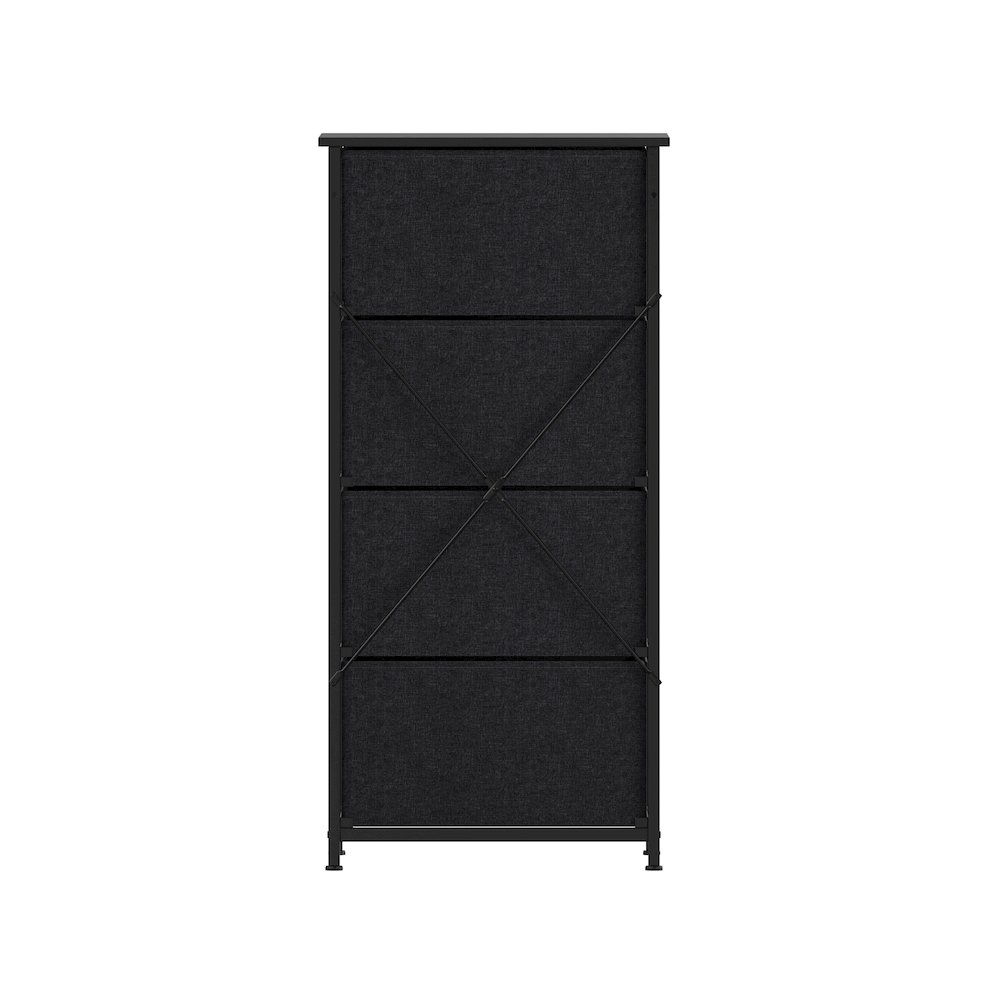 4 Drawer Dresser Storage Organizer, Black Drawers/Black Frame. Picture 8