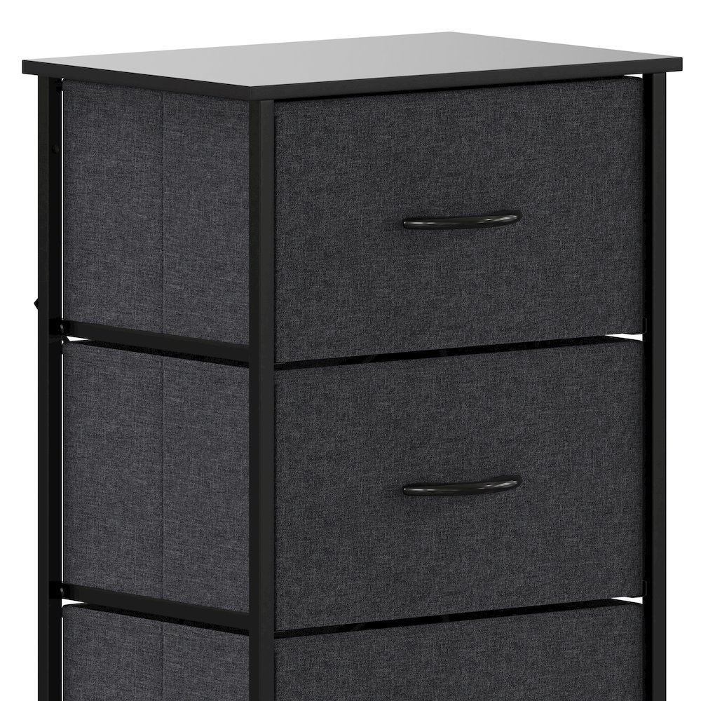 4 Drawer Dresser Storage Organizer, Black Drawers/Black Frame. Picture 9