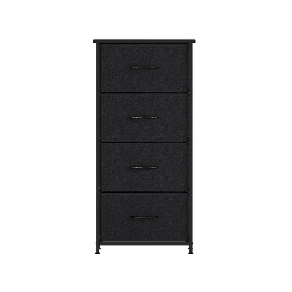 4 Drawer Dresser Storage Organizer, Black Drawers/Black Frame. Picture 11