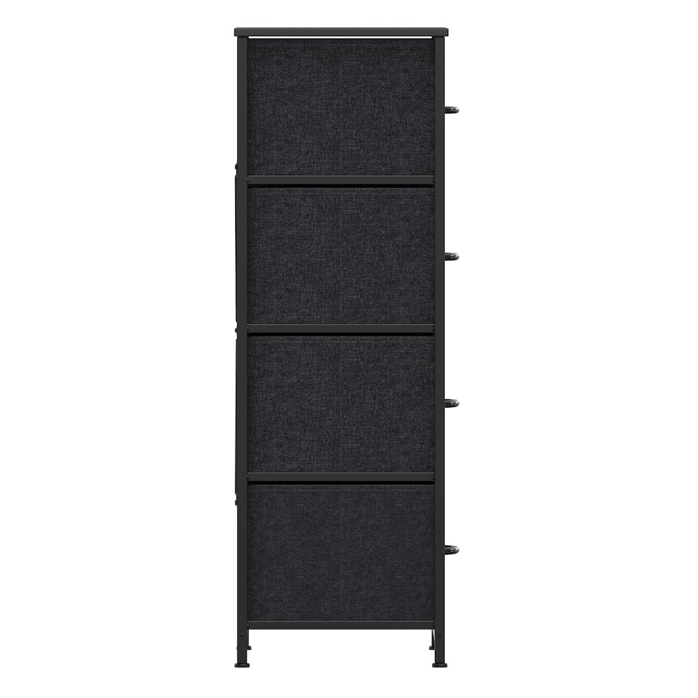 4 Drawer Dresser Storage Organizer, Black Drawers/Black Frame. Picture 10