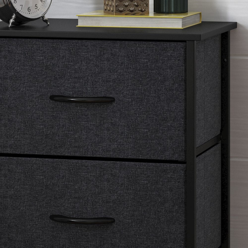 4 Drawer Dresser Storage Organizer, Black Drawers/Black Frame. Picture 7