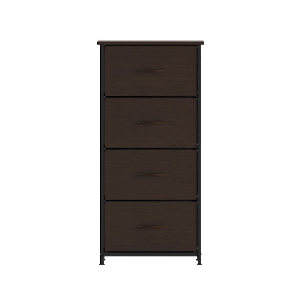 4 Drawer Dresser Storage Organizer, Brown Drawers/Black Frame. Picture 11