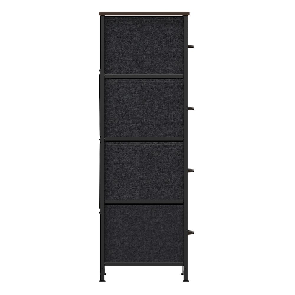 4 Drawer Dresser Storage Organizer, Brown Drawers/Black Frame. Picture 10