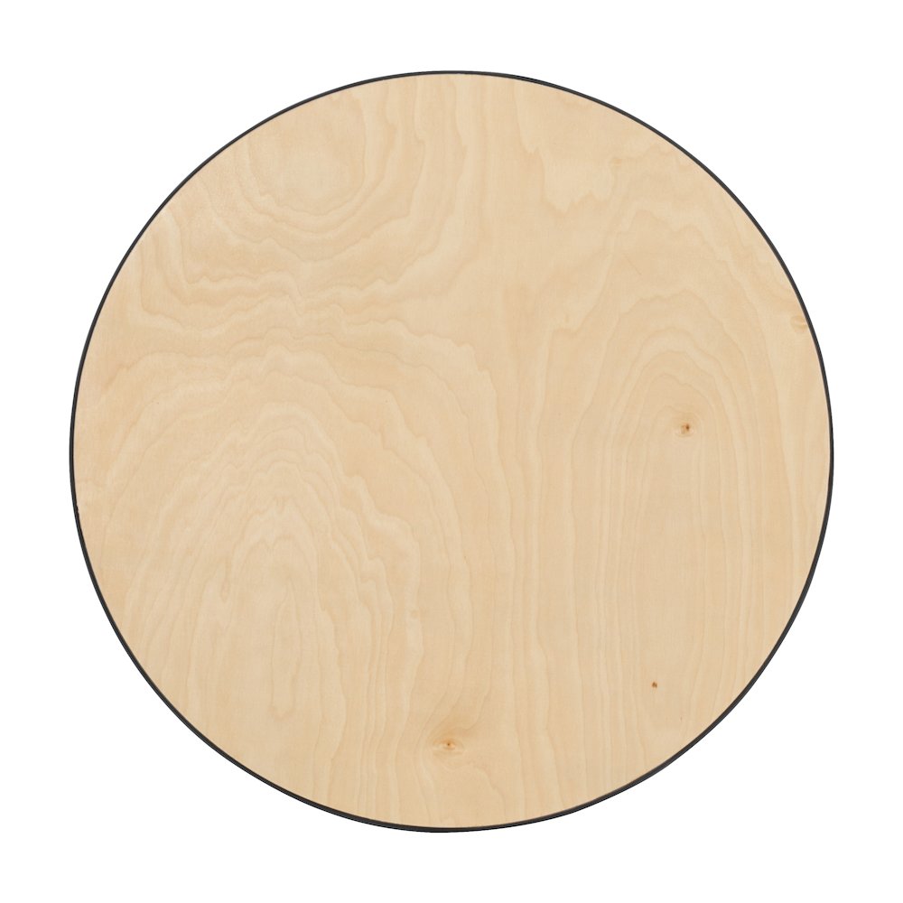 24'' Round Wood Cocktail Table with 30'' and 42'' Columns. Picture 11