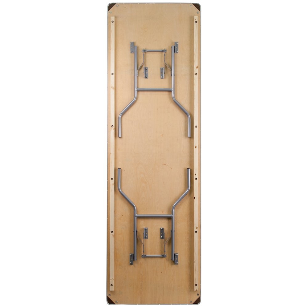 8-Foot HEAVY DUTY Birchwood Folding Banquet Table. Picture 9