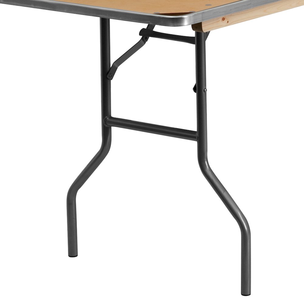 8-Foot HEAVY DUTY Birchwood Folding Banquet Table. Picture 7