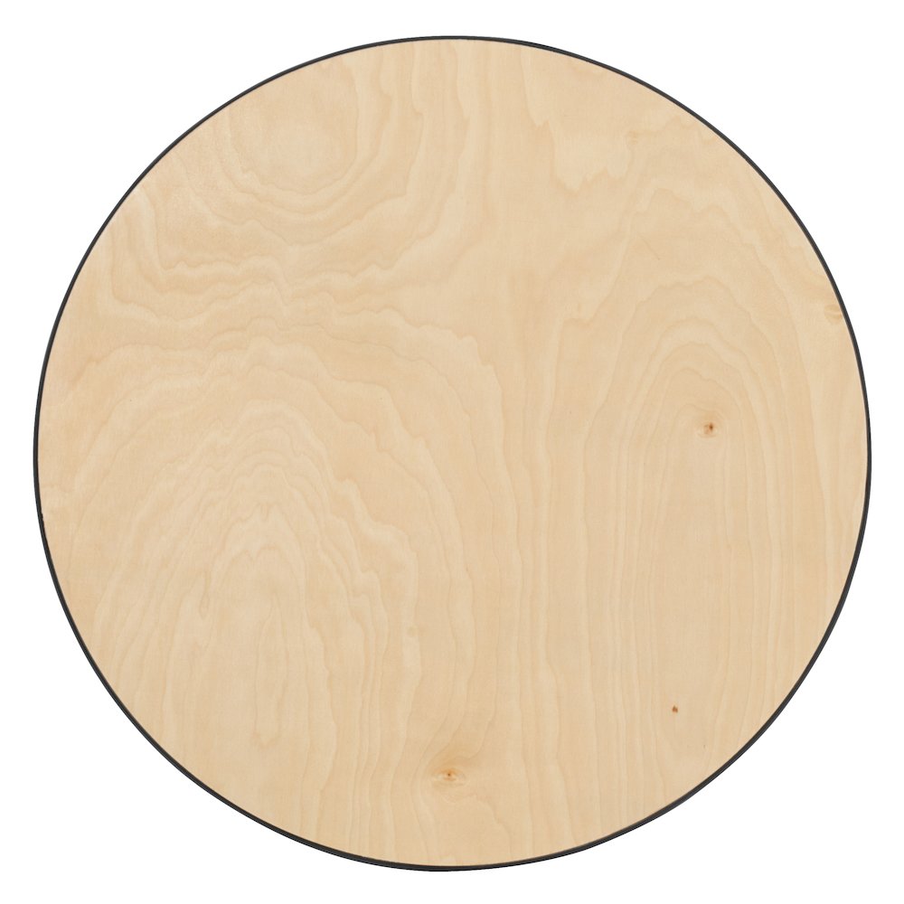 30'' Round Wood Cocktail Table with 30'' and 42'' Columns. Picture 8