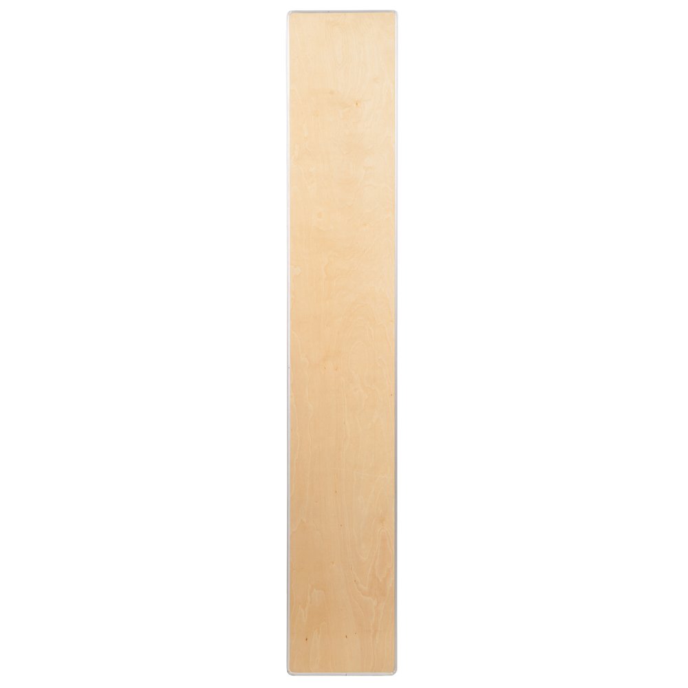 72'' x 12'' x 12'' Birchwood Bar Top Riser with Silver Legs. Picture 7