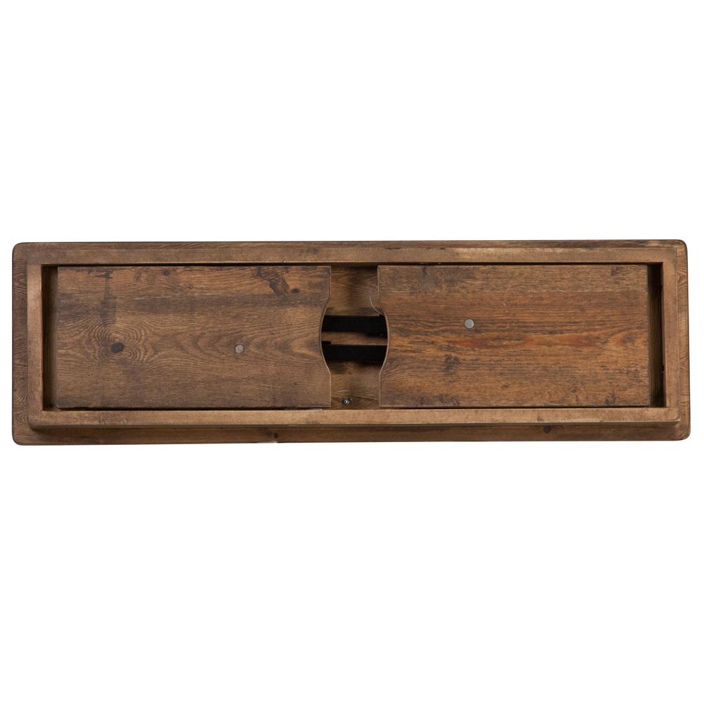 40" x 12" Antique Rustic Solid Pine Folding Farm Bench. Picture 3