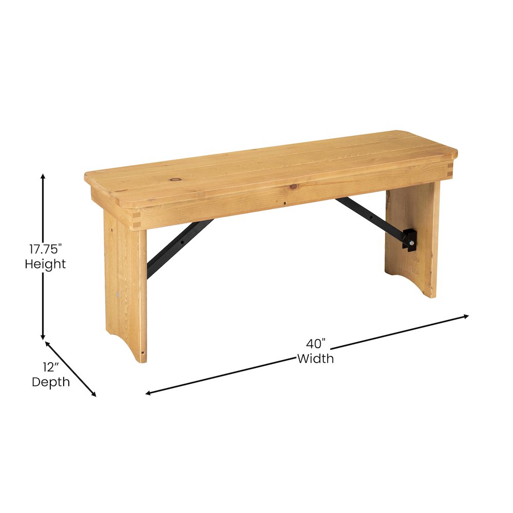 Rustic Style Farmhouse Bench. Picture 6