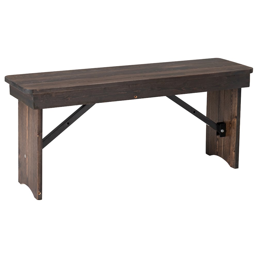 Rustic Style Farmhouse Bench. Picture 1